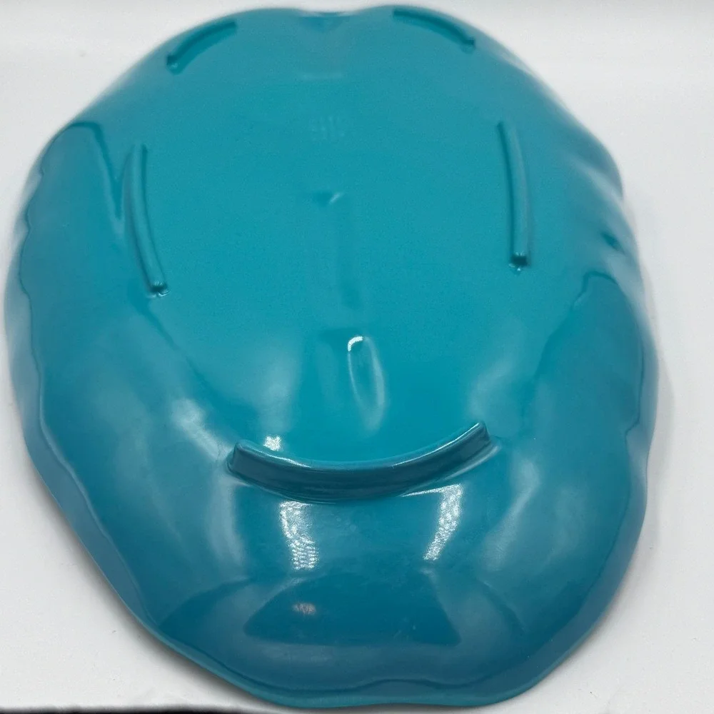Teal Blue Leaf Shaped‎ Serving Tray Dish with Hanging Hole Melamine 20 Inch